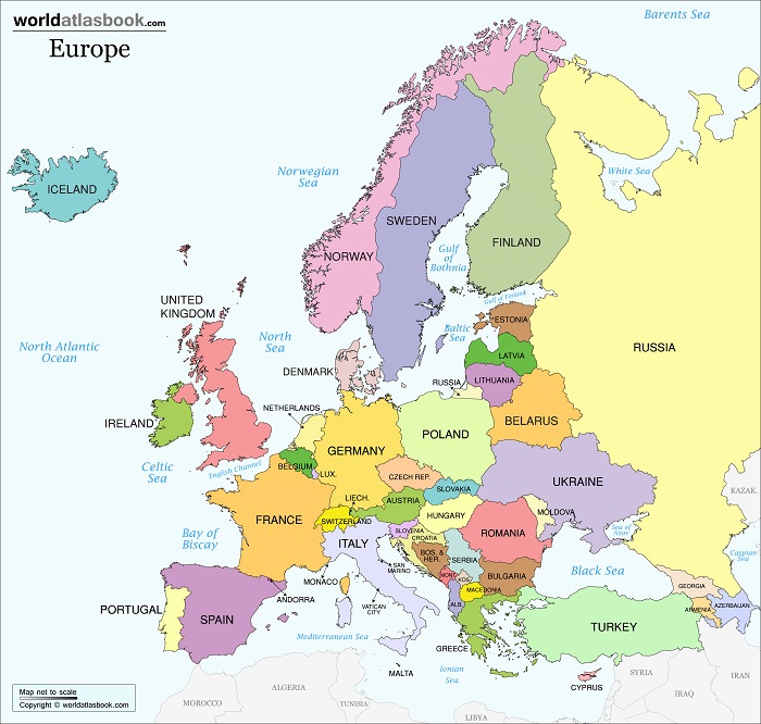 Bản đồ khổ lớn Châu Âu