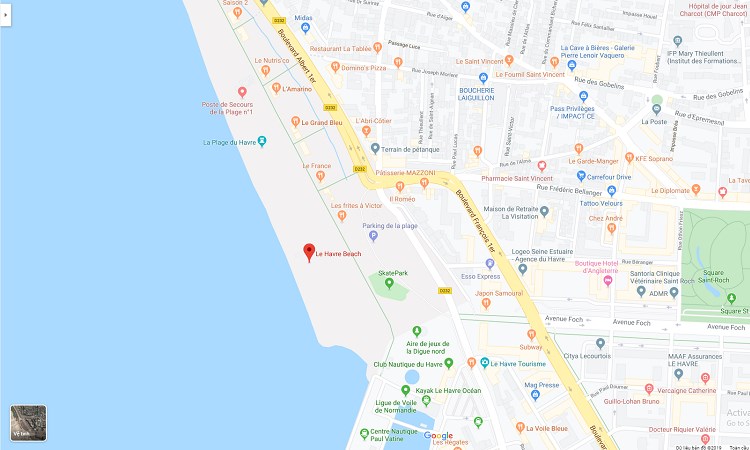 Vị trí bãi biển Havre trên bản đồ trực tuyến