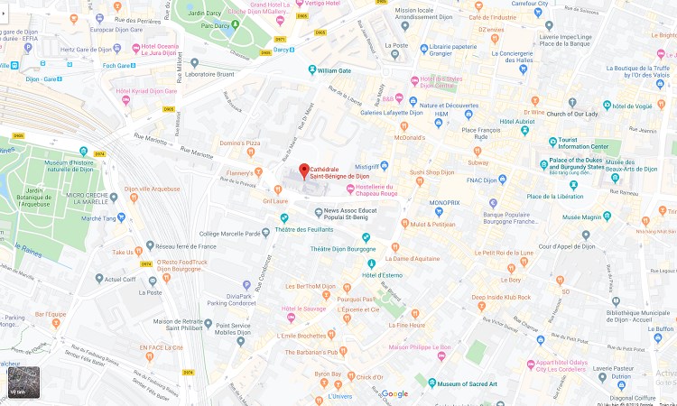 Vị trí nhà thờ Saint Benigne trên bản đồ trực tuyến