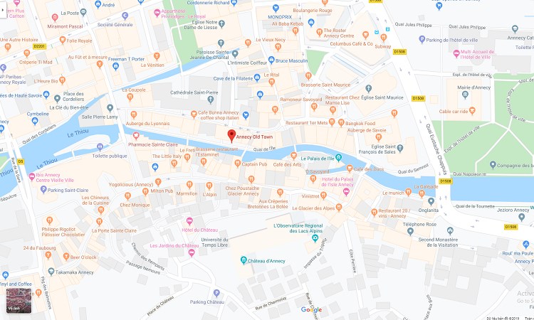 Vị trí phố cổ trên Google Maps