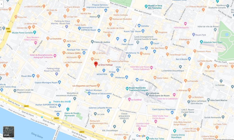 Vị trí đồng hồ Gros Horloge trên Google Maps