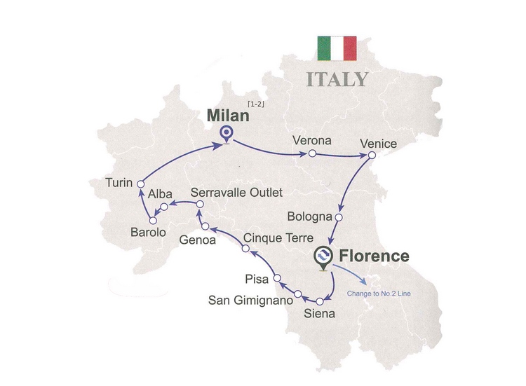 Hành trình Tour Ghép MIỀN BẮC NƯỚC Ý (7 ngày 6 đêm)