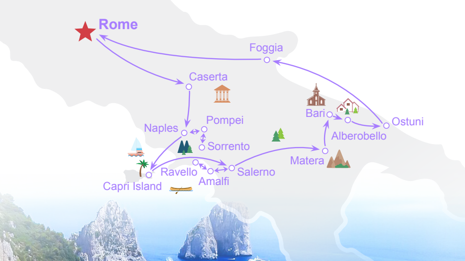 Tour ghép MIỀN NAM NƯỚC Ý (7 ngày 6 đêm)