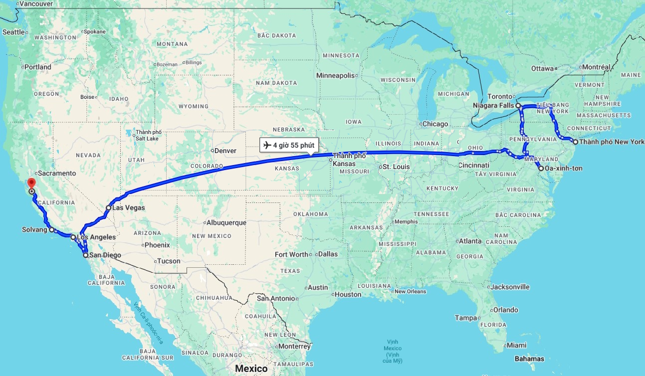 Khám phá Mỹ mùa thu 2025 Liên tuyến Đông Tây 13n12đ