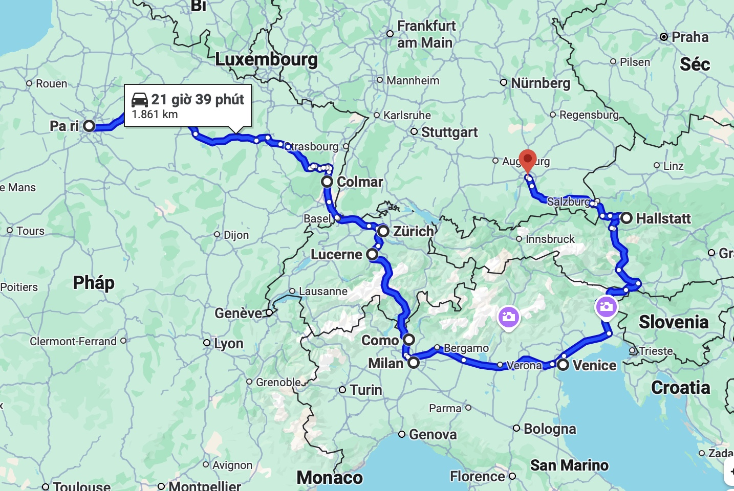 Tour trọn gói đặc biệt ĐÔNG – TÂY ÂU: PHÁP – THUỴ SỸ – Ý – ÁO – ĐỨC 11 ngày