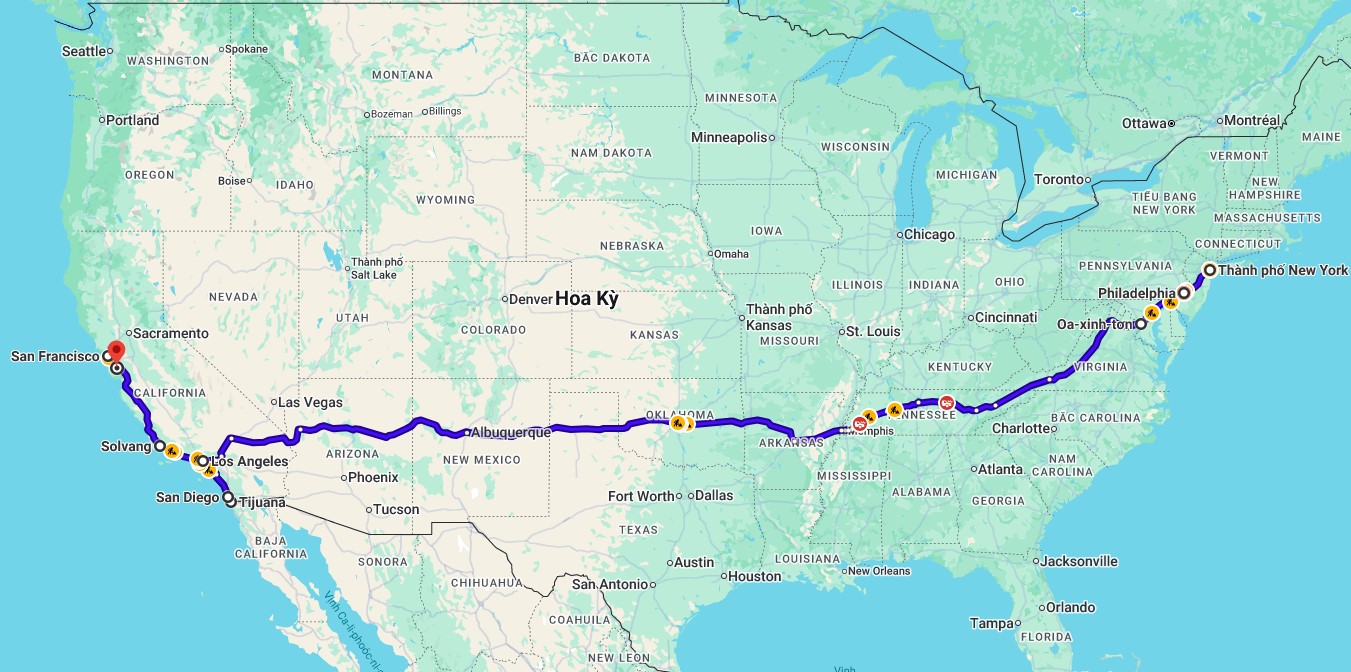 NƯỚC MỸ Toàn Cảnh – ĐÔNG TÂY Giao Hòa  – 12N11Đ